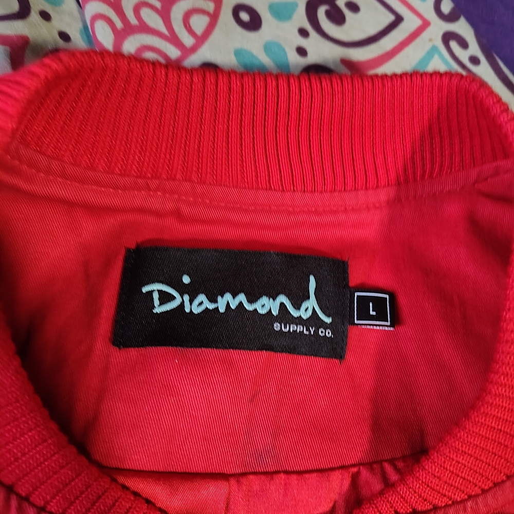 DIAMOND + MICHAEL JACKSON COLLAB -Genuine Red Leather Jacket ( NWOT😲🔥🔥) - Picture 2 of 14